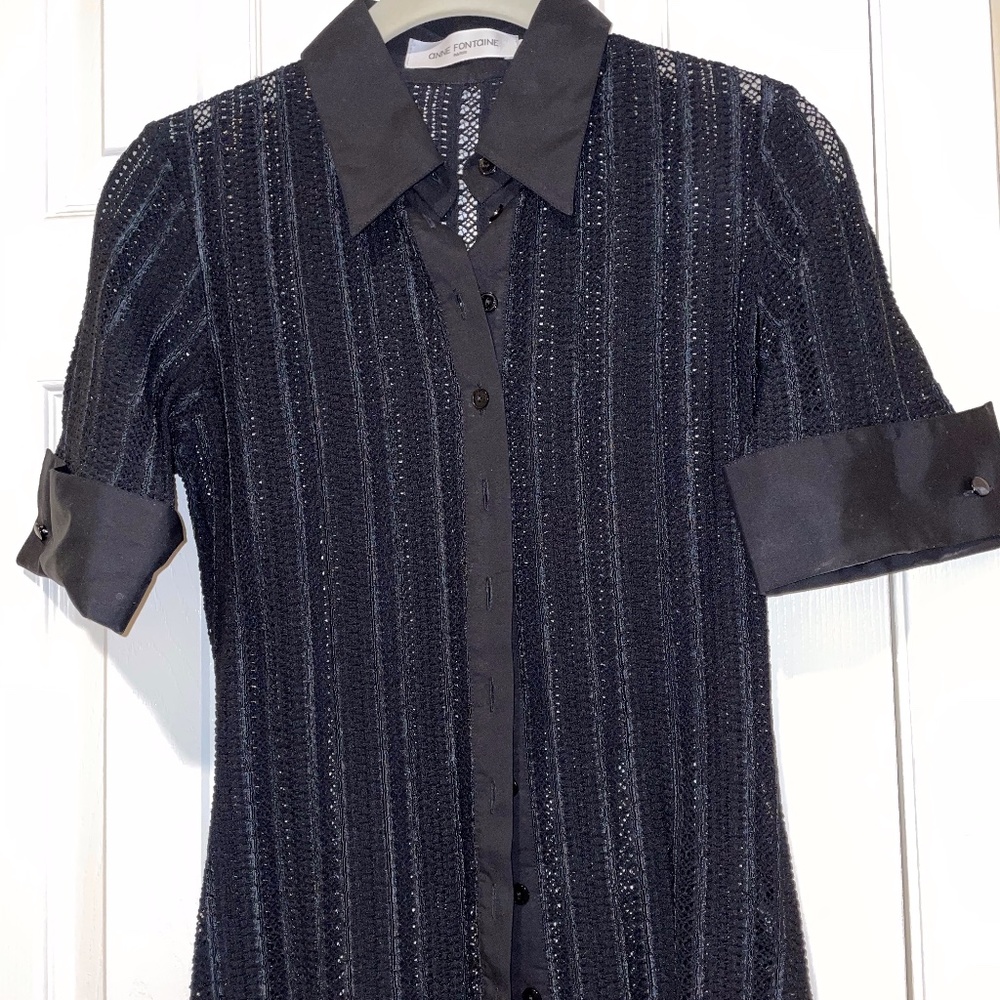 Women's Anne Fontaine 3/4 sleeve top, size 38